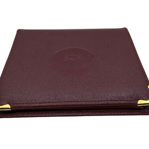 Cartier Must de Cartier Burgundy Leather Passport Holder